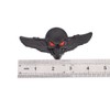 2 x Wings Skull Emblem Sticker Labelling Metal Material Rainproof