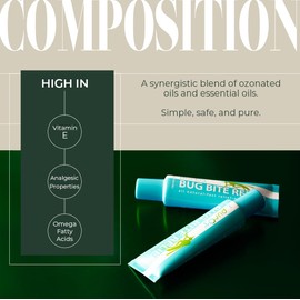 Pur O3 - Bug Bite Relief - 2 Pack After Bug Bite Itch Relief, Insect Bite Itch Relief with Natural Ingredients, Ozonated Oils, Essential Oils - Anti Swelling, Anti Itch Gel, Cream, Ointment, 1 oz