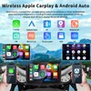 Podofo 2024 Upgrade Motorcycle GPS Wireless Apple Carplay/Android Auto Waterproof