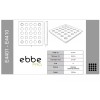Ebbe Pro Series Square Drain Grate - Satin Nickel