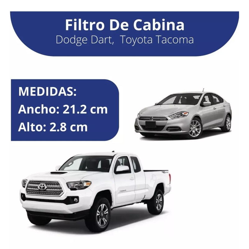 FORTEMAX Filtro Aire Cabina Dodge Dart | Toyota Tacoma |