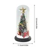 Christmas Tree in Glass Dome LED Glass Cover Ornaments Cedar