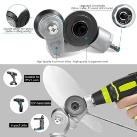 Sheet Metal Cutter, Electric Drill Plate Cutter for Precise Cutting of Aluminum, Steel, Copper, and Iron, Drill Cut Pro Metal Cutting Adapter for Heavy Duty Projects and Thin Metal Plates