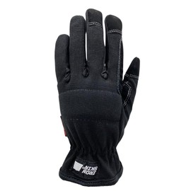 Red Steer 170 Ironskin Synthetic Leather Palm Gloves, Black, Shirred Elastic Cuff, Slip Fit Design, Sizes S-XL (Medium)