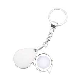 Pocket Magnifier Glass Magnifier Key Ring Mini Glass Magnifier Metal Folding Magnifying Glass 15x Magnifying Glass Foldable Reading Magnifier 20 mm Handheld Magnifier for Coins Stamps Hobby Visual Aid