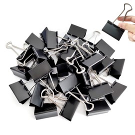 DSTELIN Extra Large Binder Clips 2.4-Inch (32 Pack), Big Paper Clamps for Office Supplies, 1.25Inch Capacity, Black