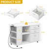 DWVO File Cabinet with Charging Station, 3 Drawer Mobile Office