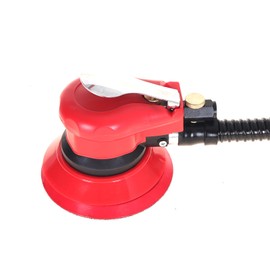 Air Random Orbital Sander 5" & 6" Pneumatic Palm Sander with Extra 5" Backing Plate, Low Vibration and Heavy Duty for Wood, Composites, Metal (Self-Vacuum)