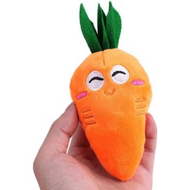 JJLFresheners 1Pc Orange Carrot Dog Toys, Cute Carrot Plush Chew Squeaker Sound Pet Puppy Supplies Plush Dog and Cat Toys with Multi-Squeaks, Carrot Dog Toy
