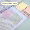 Temiary 6Pads Transparent Sticky Notes, Clear Sticky Note Waterproof See