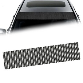 Car Windshield Tint Strip, 7.87" x 59" Window Sun Visor Strip Tint Film, Anti-Glare Car Windshield Banner Sticker, Sunproof One Way Privacy Film (Black #A)