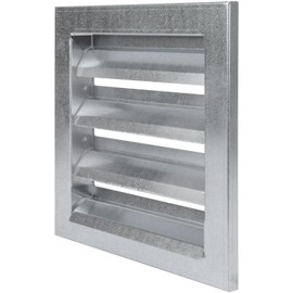 Repa Market 8" x 8" Inch Heavy Duty Vent Cover - Air Intake/Exhaust Wall Louver Vent Grill - Galvanized Steel Outdoor HVAC Vent Register - Louvered HVAC Air Vent Covers for House, Wall, Crawl Space