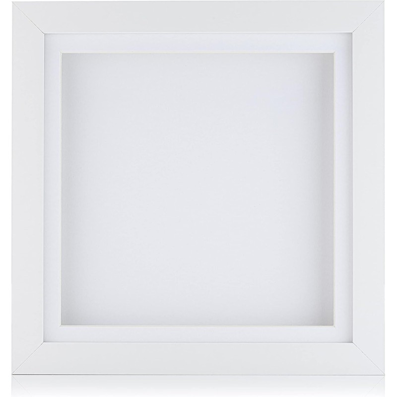 White 3D Deep Box Picture Frame Display Memory Box For