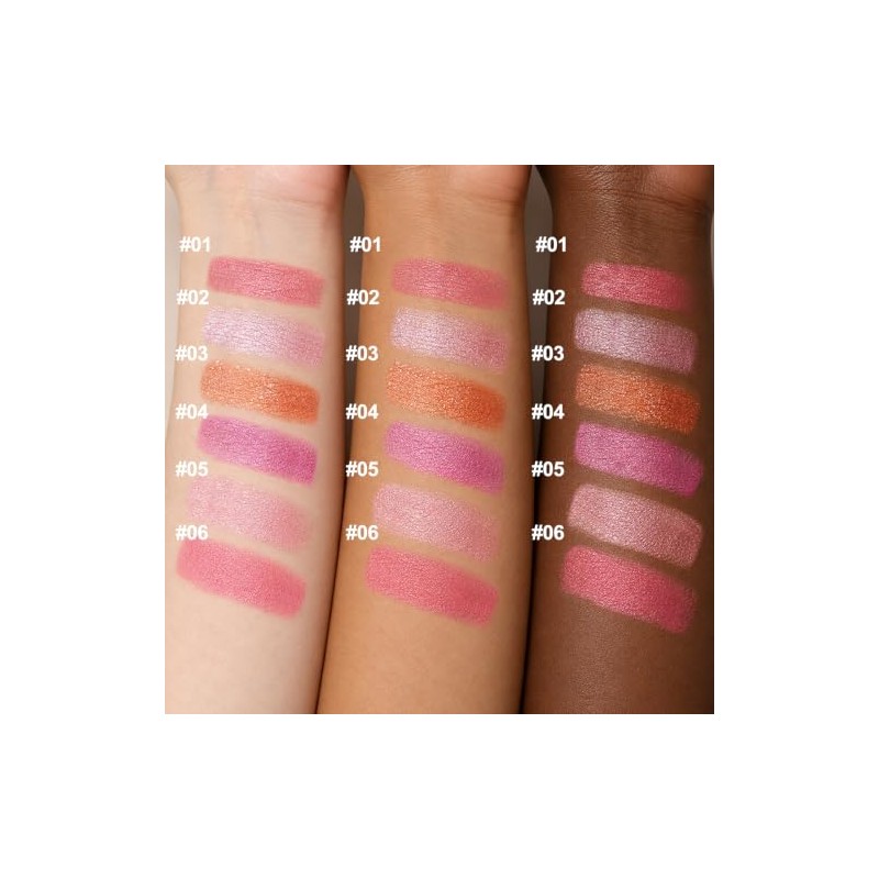 Erinde Lápiz Labial Purpurina Metálica con Mate, Tinte Labial Duradero,#03