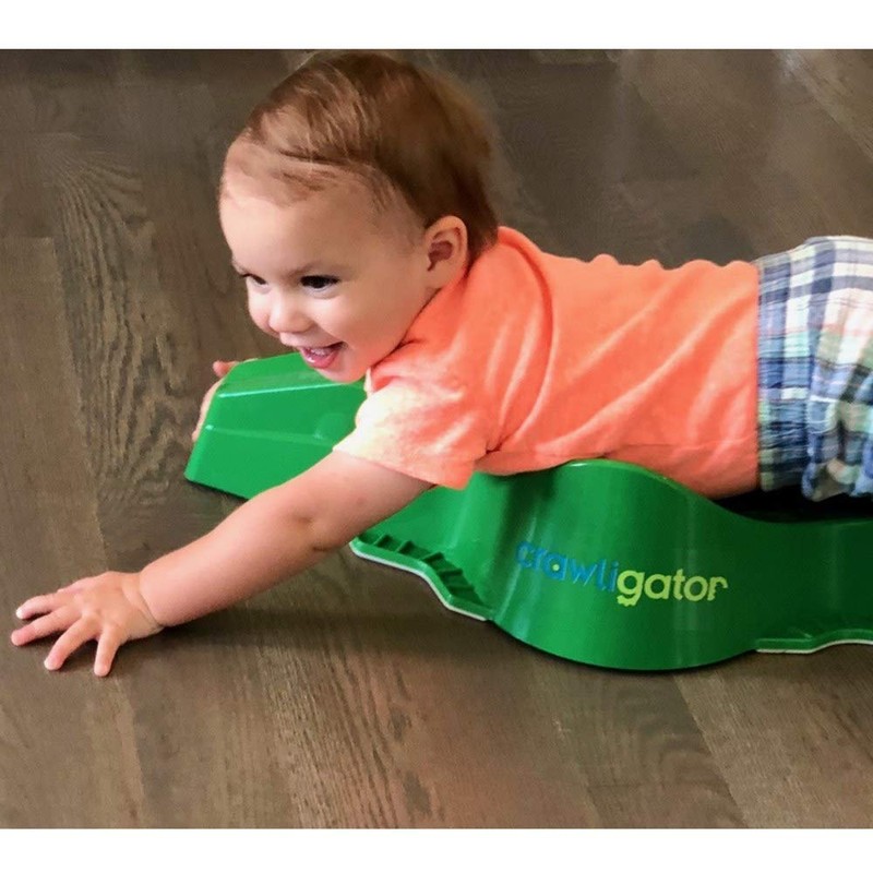 CRAWLIGATOR Tummy Time Mobility Toy for Infants 4-12 Months (Green)