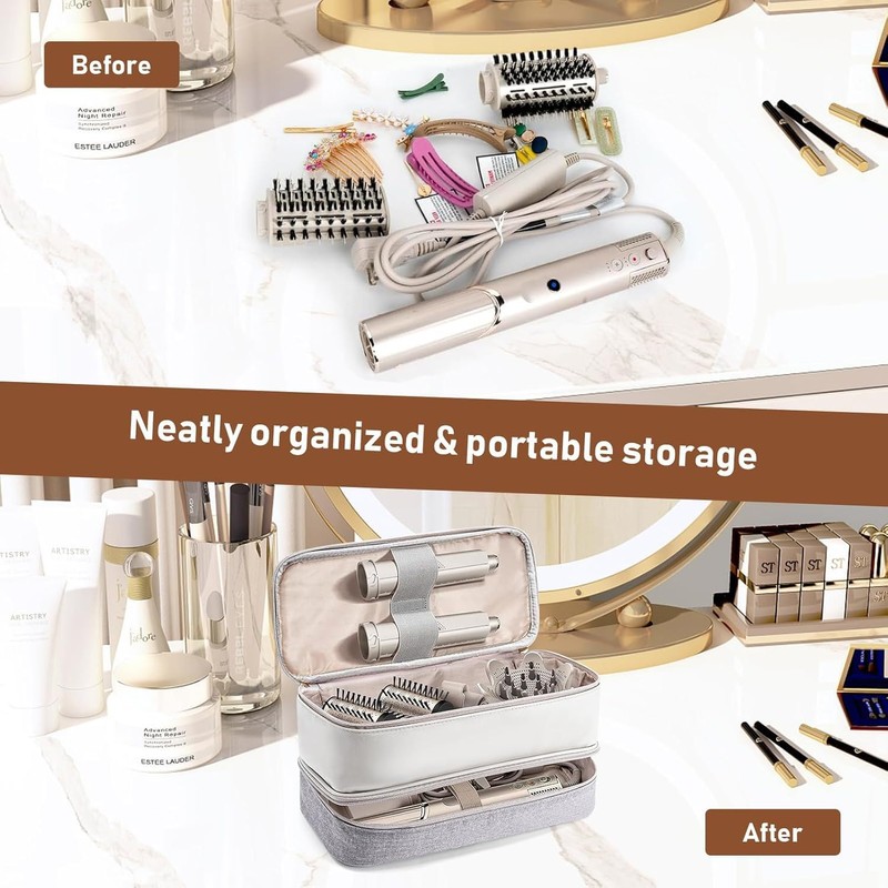 Universal Carrying Bag for Dyson Airwrap and Attachments,Double Layer Hair