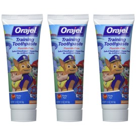 Orajel Toddler Training Toothpaste Tooty Fruity Flavor 1.50 Oz (Pack of 3)