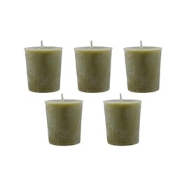 Candlestock Real Bayberry Votive Candle 5 Pack - Pure Bayberry and Pure Beeswax Blend - Pack of 5 Handmade Bayberry Votive Candles