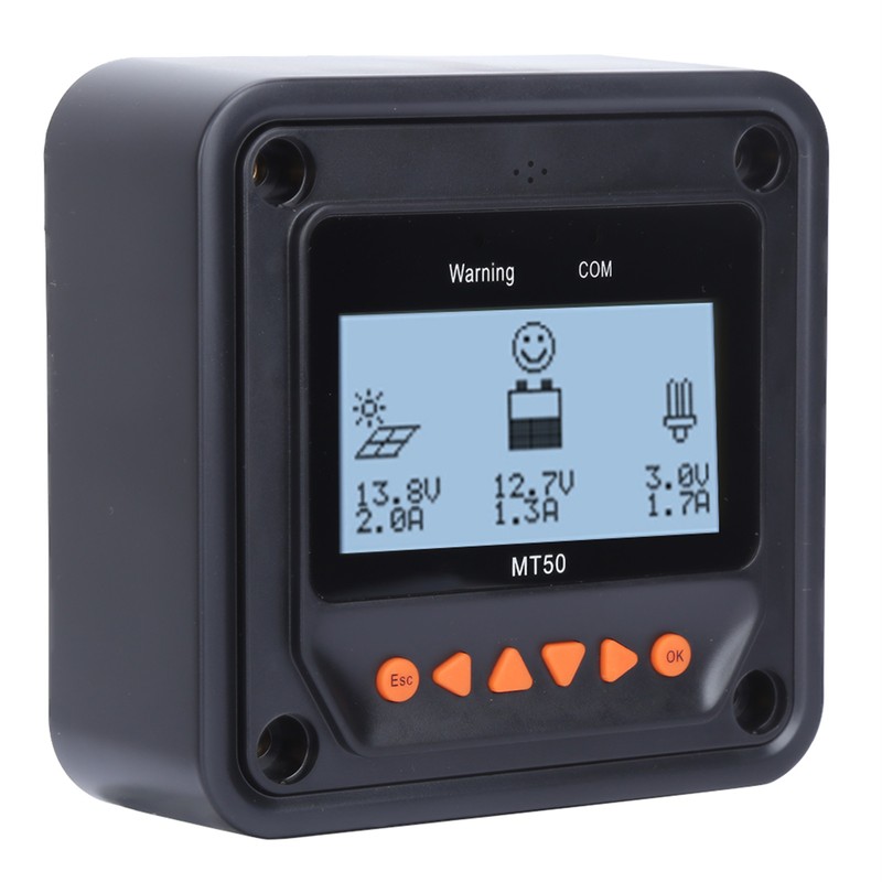MT‑50 Solar Charging Controller LCD Display Monitor Battery Charging Regulator