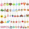 50pcs Cute Bulk Keychains for Kids,Non-Repeat Cartoon Key Chains Backpack