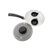 2 Cups Egg Poacher Pan With Plastic Vented Lid And