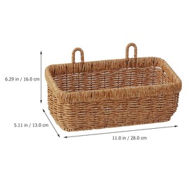 MAGICLULU Pequeña Cesta Colgante Canasta De Frutas Cestas De Pared Para Almacenamiento Cesta Para Colgar En La Pared Cesta De Pared Canasta Tejida Páginas Bandeja De Almacenamiento Largo