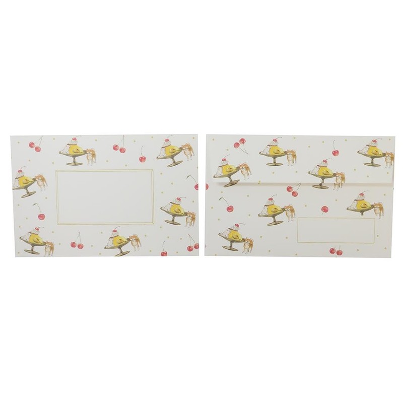 Natsuka Murata K01-AHP-384 Shibainuto Pure Cafe Letter Set [Pudding] Cute