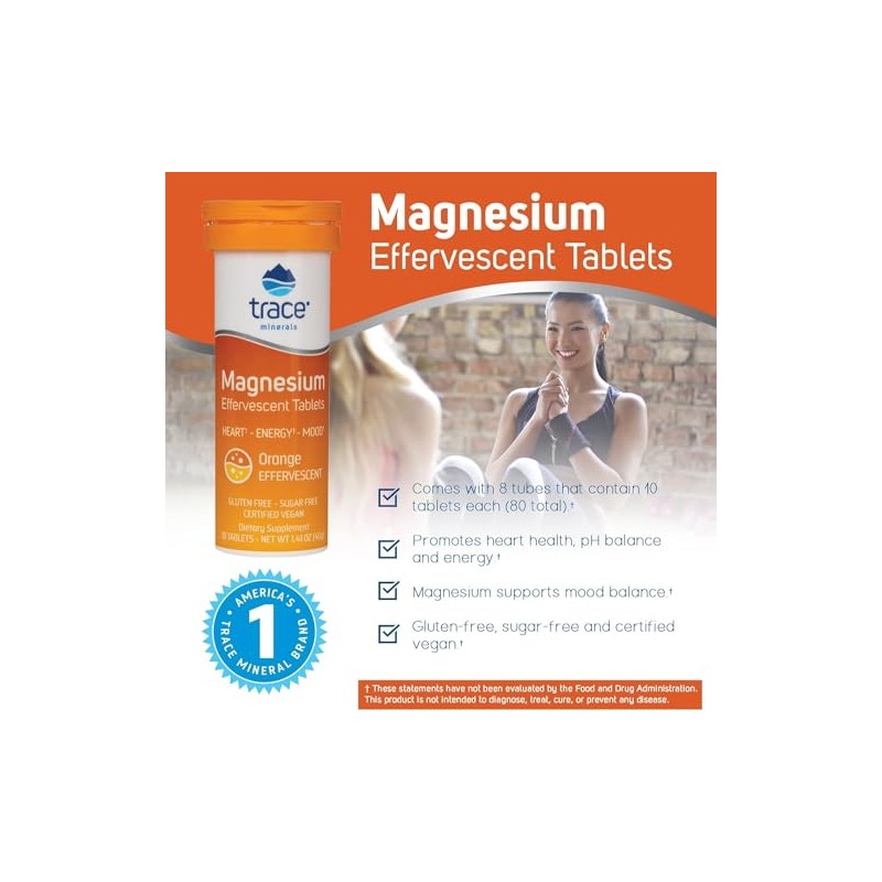 TRACE MINERALS Tabletas de magnesio efervescentes