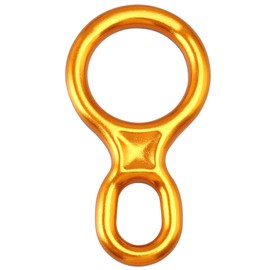 SOB 35KN Abseiling Eighth Abseiling Device Climbing 8 Descender Bagging Rappel Rocks Aluminium Magnesium Alloy Descending Securing Equipment for Rope Diameter 8-13 mm