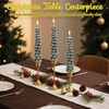 Christmas Tree Flameless Taper Candles with Remote 3 Packs, Battery