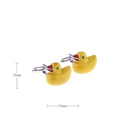 MRCUFF Rubber Duckie Duck Ducky Pair Cufflinks in a Presentation Gift Box & Polishing Cloth