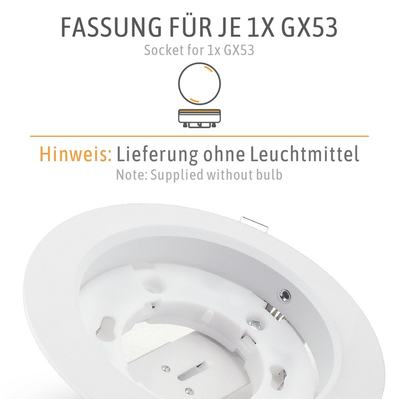 SSC-LUXon RX-3 Recessed Frame Ceiling Spotlight White Round - Recessed