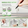 Heshecein Wall Mounted Drying Rack,Collapsible Drying Racks for Laundry,7 Stainless