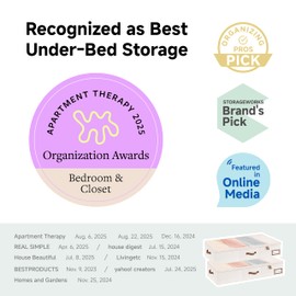 StorageWorks Large Under Bed Storage Containers with Handles and Label Holder, 2 Pack Ultra-thick Fabric Underbed Bins, Closet Organizer for Clothes, Blankets, Sweater