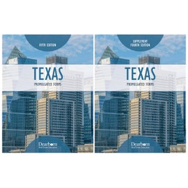 Texas Promulgated Forms 5th Edition Textbook and Forms Supplement Set: 2 Book Set with TX Core Concepts & Contract Law. Key terms, Unit Quizzes & Glossary (Dearborn Real Estate Education)