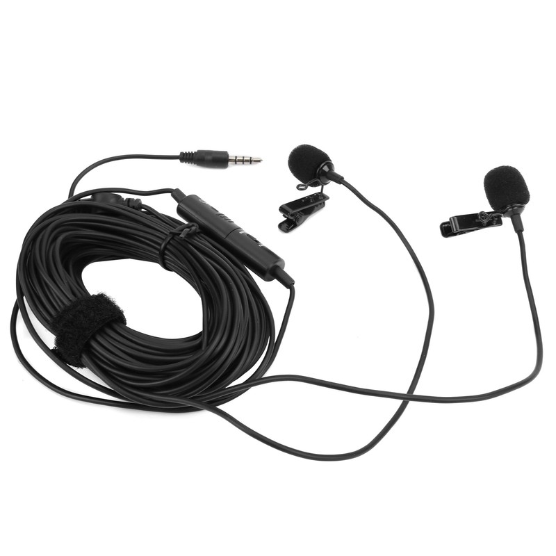 Lavalier Microphone Deep Noise Reduction Clip On Lapel Mic for