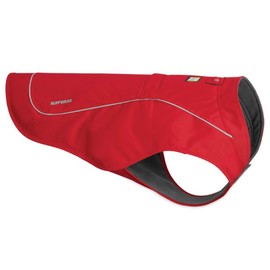 RUFFWEAR Abrasion-Resistant Dog Jacket with Fleece Lining, Very Large Breeds, Size: X-Large, Red Currant, Overcoat, 05203-615L1