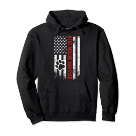 Best Rescue Dad Ever US Flag Animal Rescue Father Pullover Hoodie