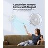 LEMOISTAR 12" Wall Mounted Fan with Remote Control, 90° Oscillating,