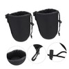 TEHAUX 2PCS Neoprene Lens Pouch Bag for Camera Lenses Drawstring
