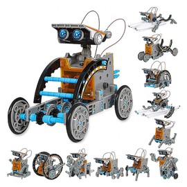 STEM - Robot solar educativo 12 en 1, 190 piezas, kit de STEM - Robot solar educativo 12 en 1, 190 piezas kit de experimentación de ciencia de construcción, juguetes educativos para niños de 8 a 10 años y mayores, con energía pasar por solar