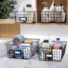 8 Set, Extra Large Wire Baskets for Organizing with Lables,