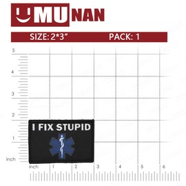 ACU EMS EMT Star of Life I FIX Stupid Subdued Paramédico Medical Tactical Gear Gear Patch