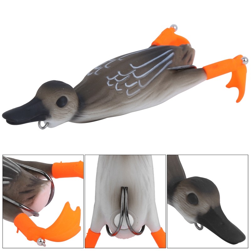 Water Surface Artificial Simulation Duck Fishing Lure Topwater Bait With