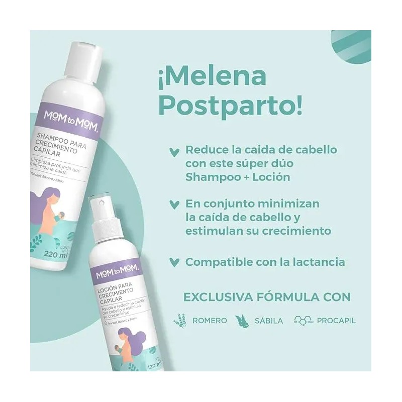 Kit Mom To Mom Tratamiento Postparto Crecimiento Capilar