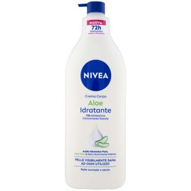 NIVEA Feuchtigkeitsspendende Aloe Körpercreme 500 ml, 72h Feuchtigkeitscreme angereichert mit reiner Hyaluronsäure, Aloe Vera und intensiv pflegendem Serum, feuchtigkeitsspendende Körpercreme für