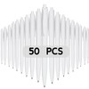 Wiaziert BallPoint Pens, 50 Pack (BLACK Ink),Bulk Pens, White Barrel,Click