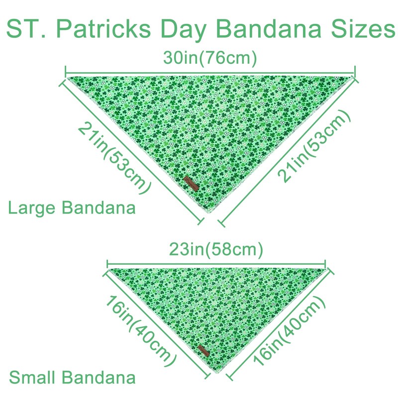 UP URARA PUP St. Patrick's Dog Bandanas, Shamrock Triangle Bid
