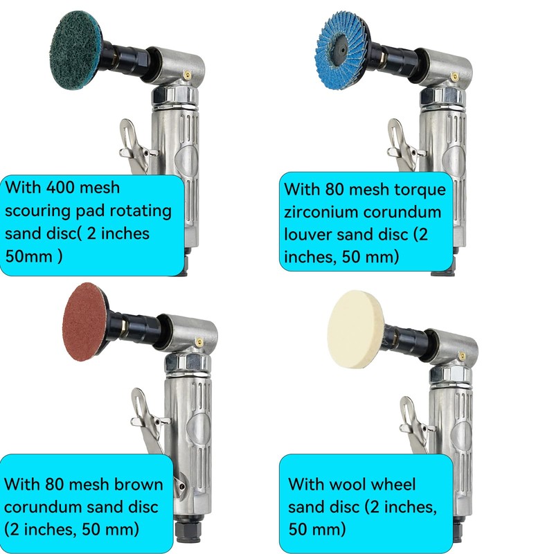 AeKeatDa 1/4'' Angle Air Die Grinder with 4 Pcs 2"