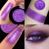Single Purple Eyeshadow, Blackcurrant Purple Glitter Eyeshadow, Highly Pigmented, Long-Lasting